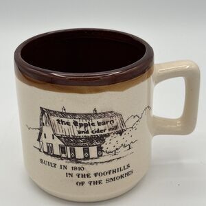 Vintage Stoneware Mug 80s The Apple Barn and Cider Mill Fall Coffee Mug Retro